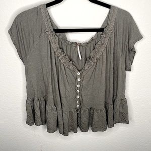 Free People S green loose top